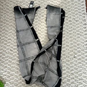 Eileen Fisher windowpane shibori silk scarf